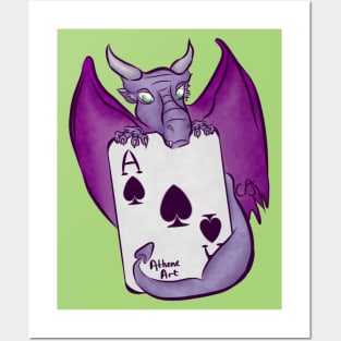 Asexual Pride Subtle Ace of Spades Dragon Posters and Art